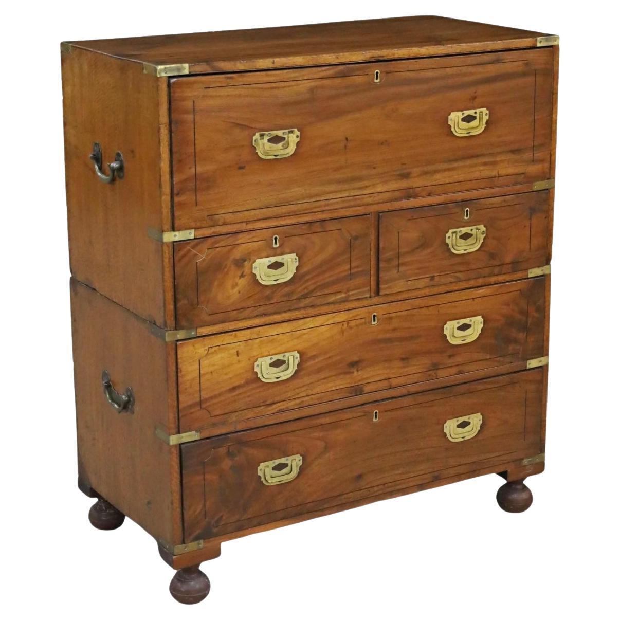 English 19th Century Camphor Wood Campaign Chest