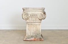English 19th Century Cast Terracotta Column