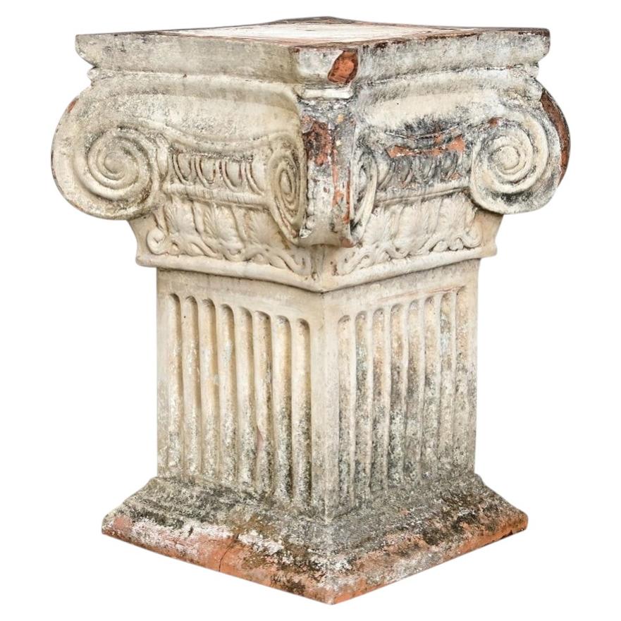 English 19th Century Cast Terracotta Column