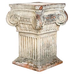 English 19th Century Cast Terracotta Column