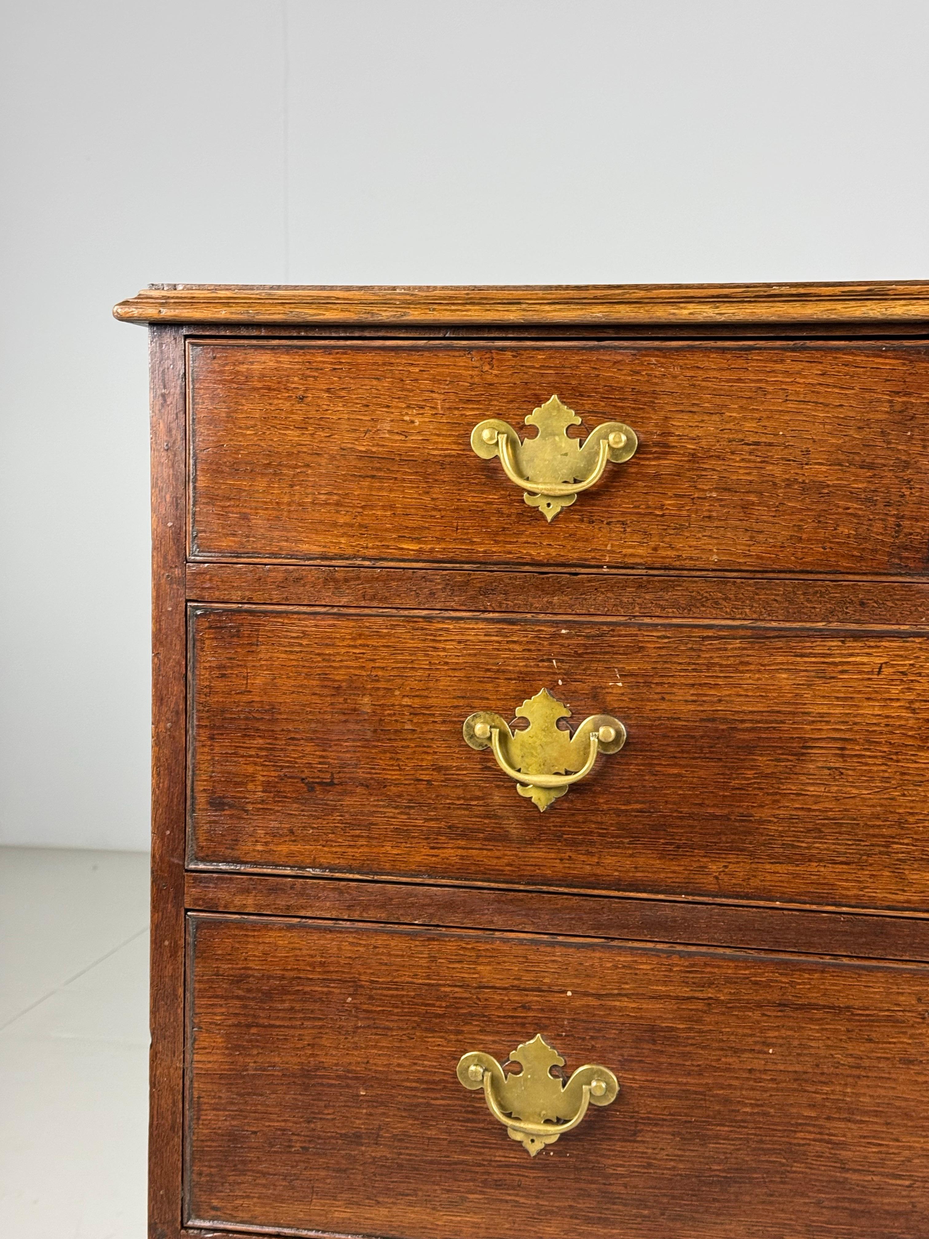 Oak English 19th Century Chest of Drawers For Sale