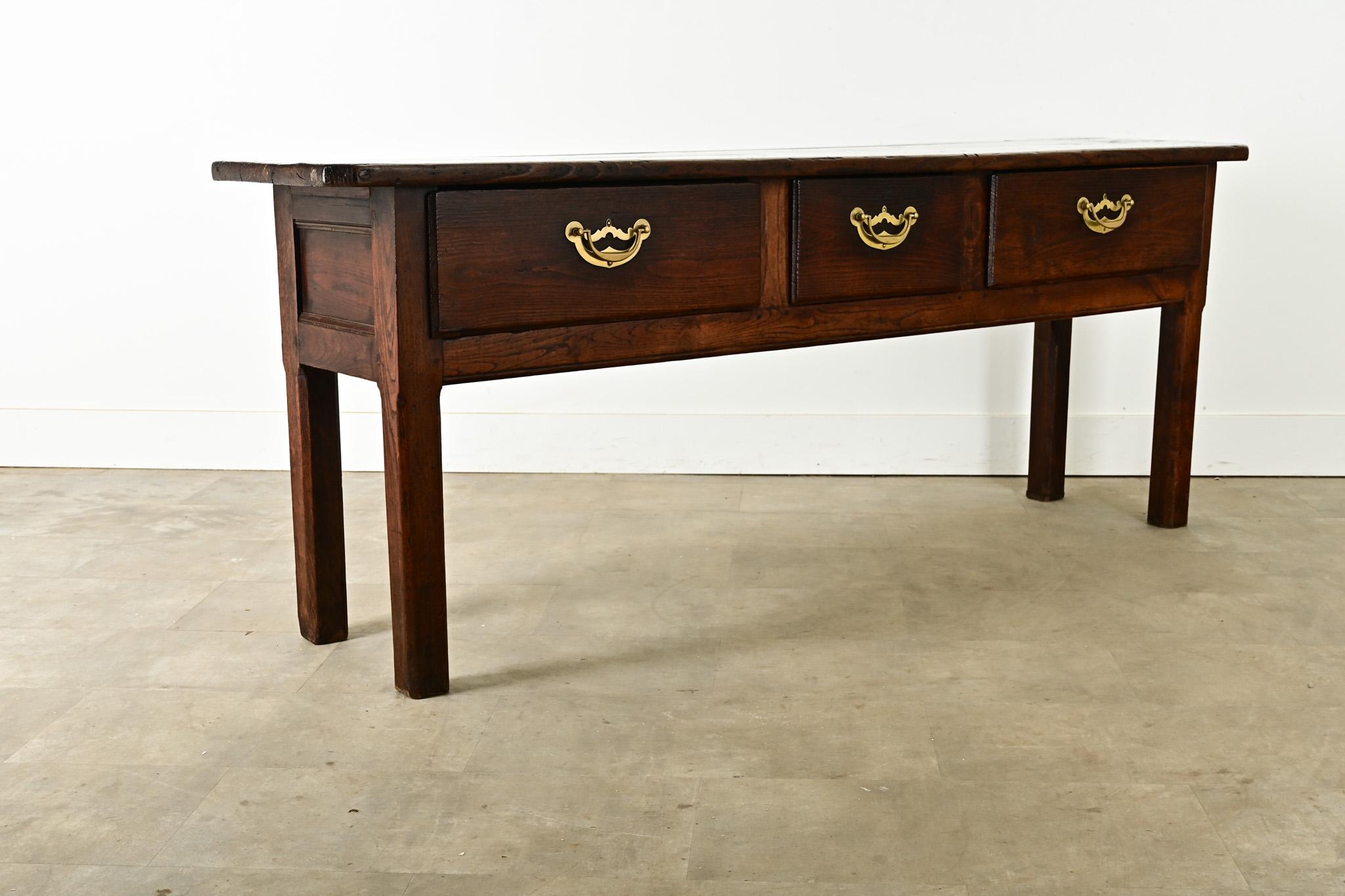 English 19th Century Chestnut Server 4