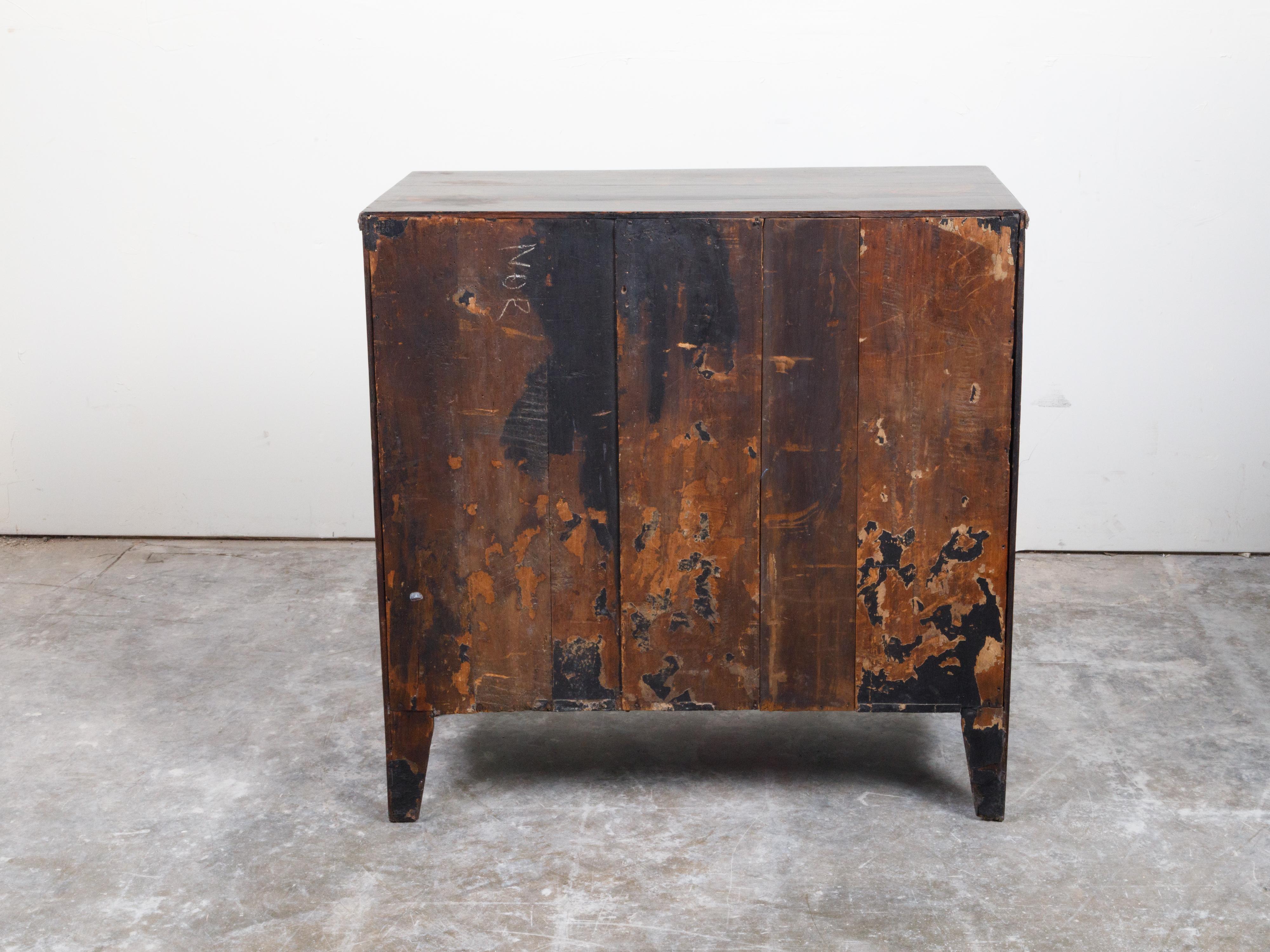 English 19th Century Chinoiserie Lacquered Commode with Five Drawers For Sale 9