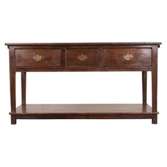 English 19th Century Chippendale Style Chestnut Server