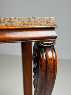 Console anglaise du XIXe siècle avec plateau en marbre