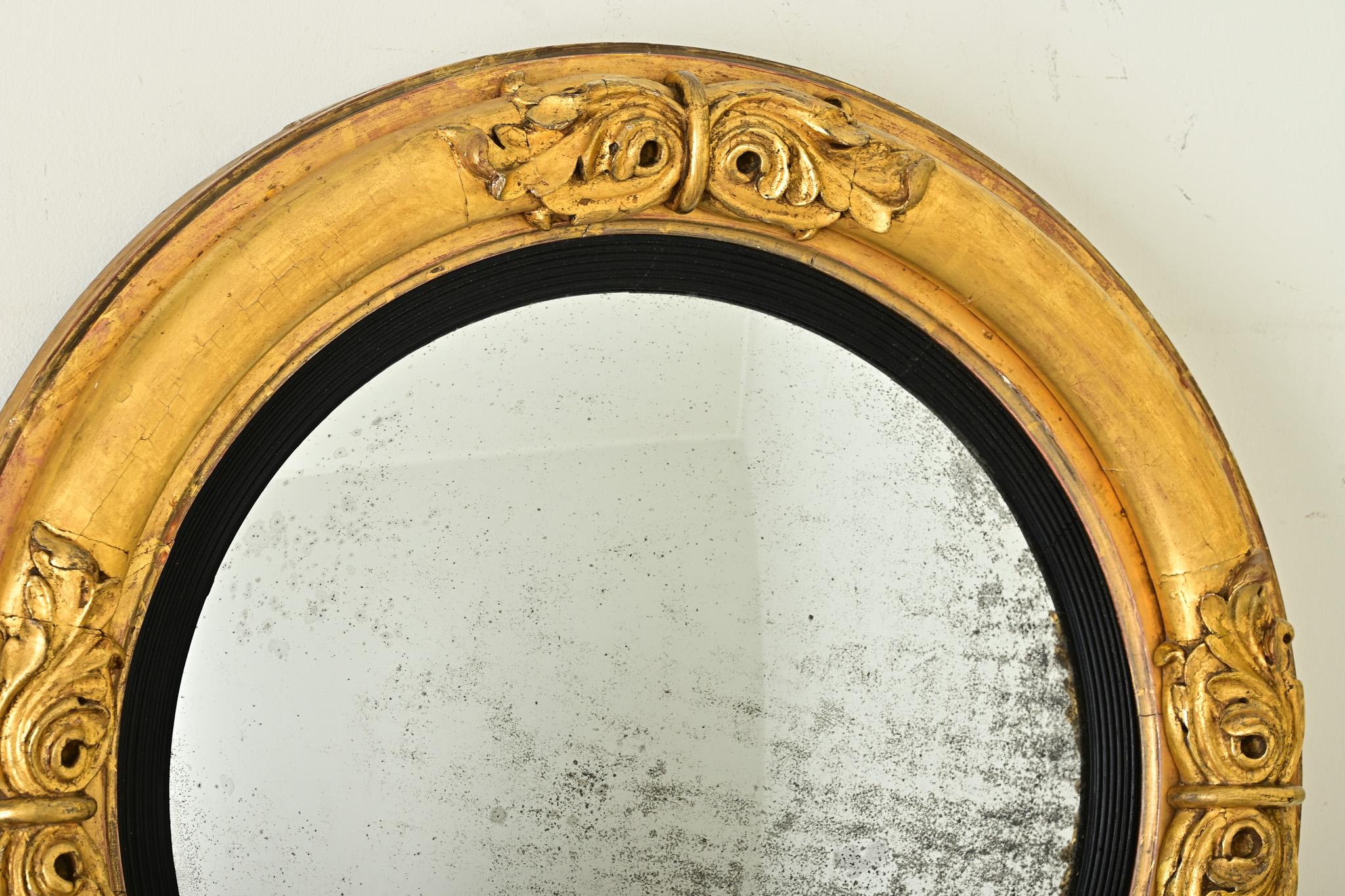 Glass English 19th Century Convex Mirror For Sale