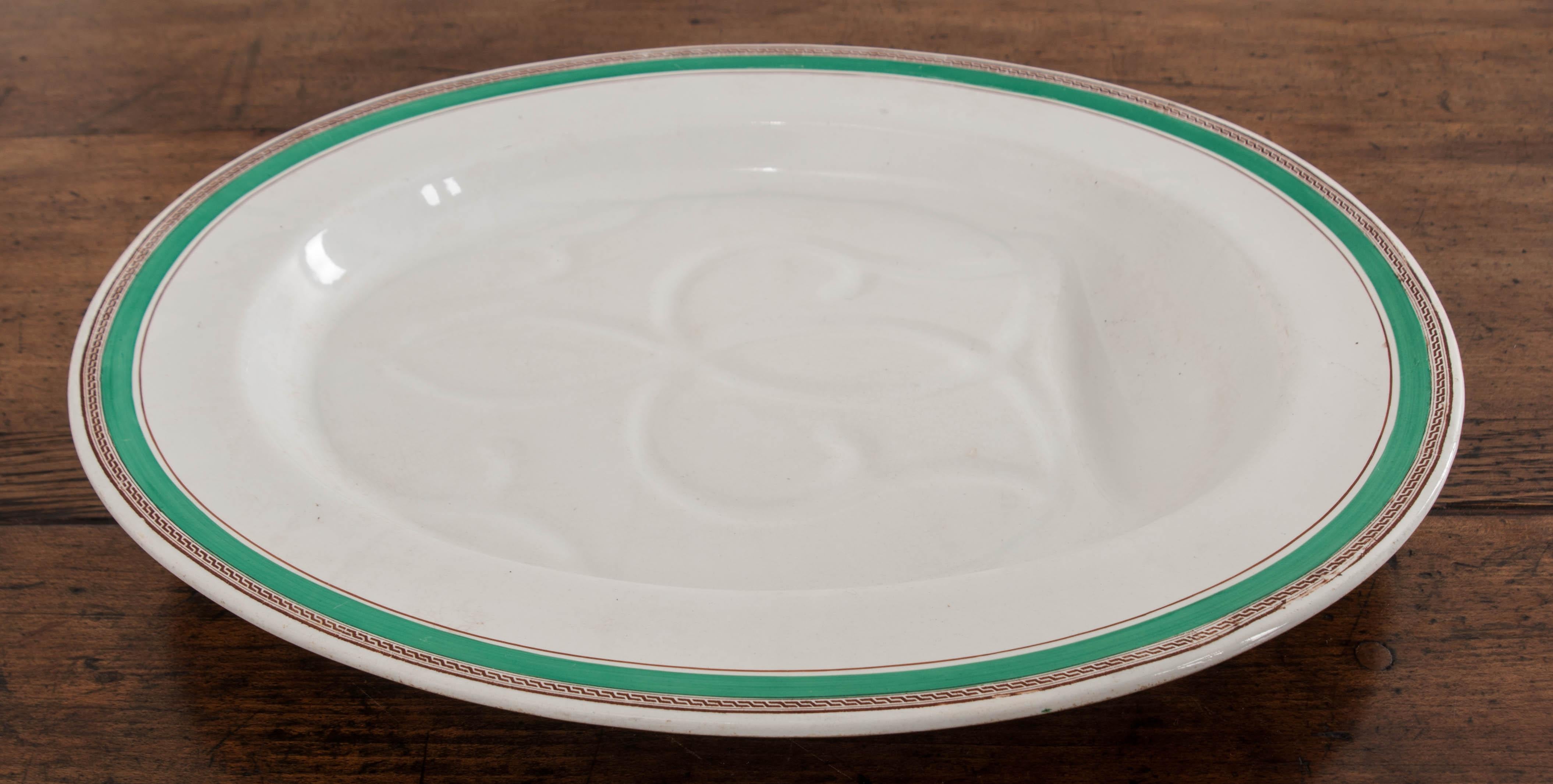 English 19th Century Copeland Porcelain Meat Platter 1
