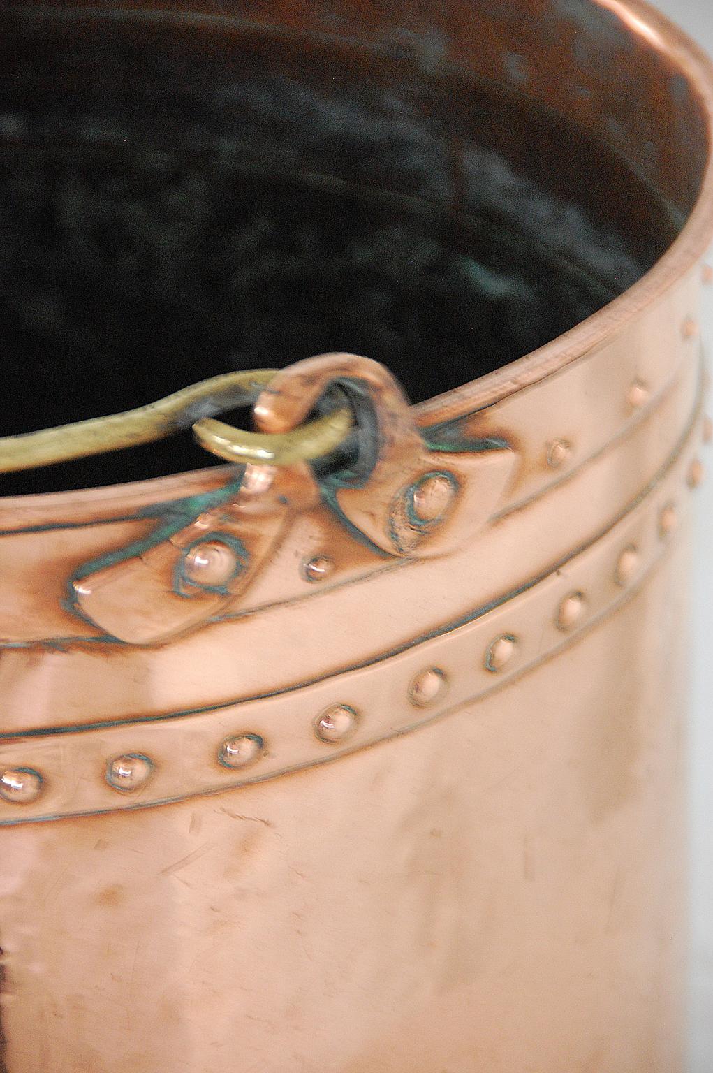 copper log bucket