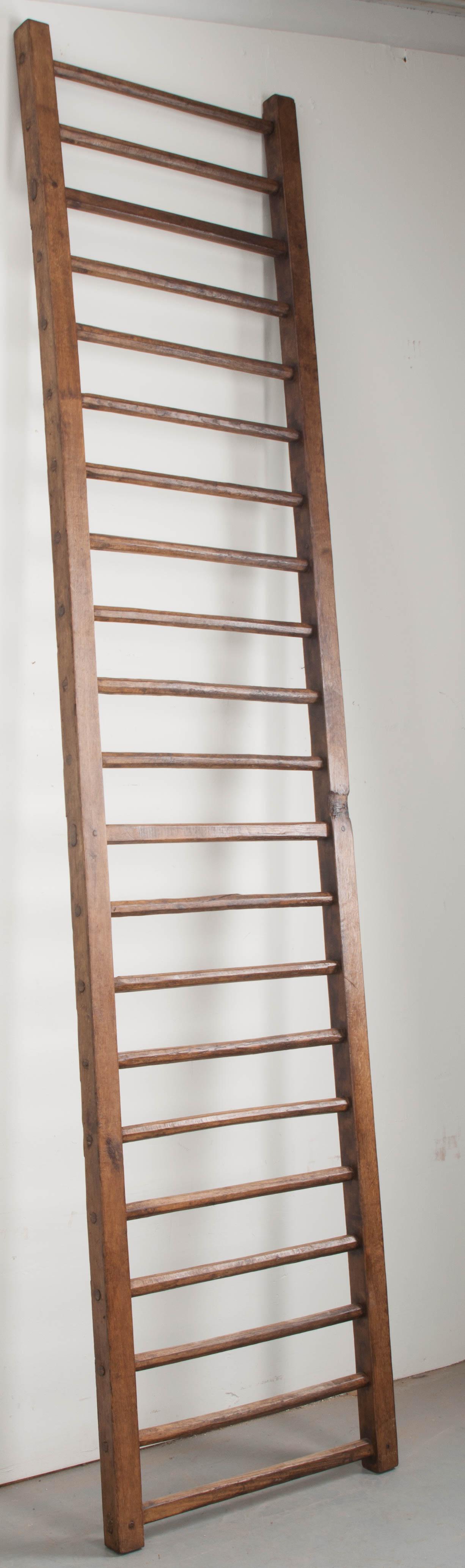 Hand-Carved English 19th Century Country Ladder