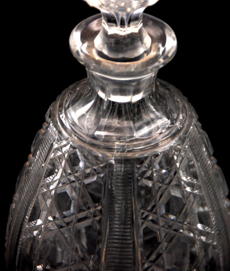 English 19th Century Cut Glass and Silver Plate Three Decanter Tantalus For Sale 1