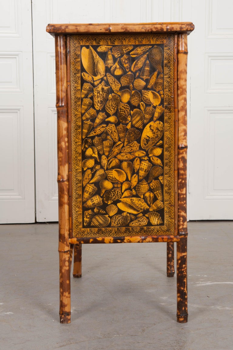 English 19th Century Découpage Shell Chest For Sale at 1stdibs