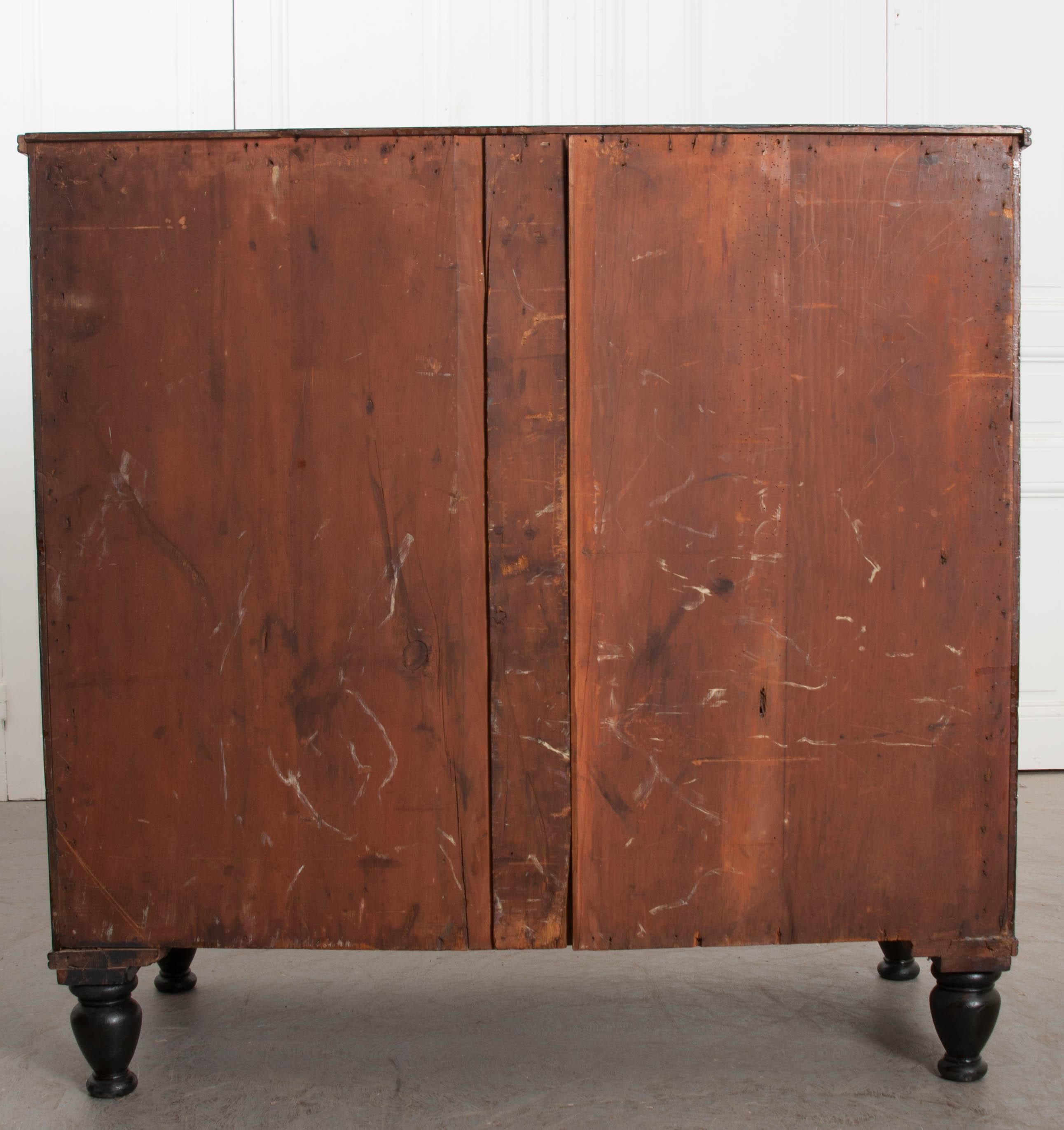 English 19th Century Découpaged Pine Chest-of-Drawers 6