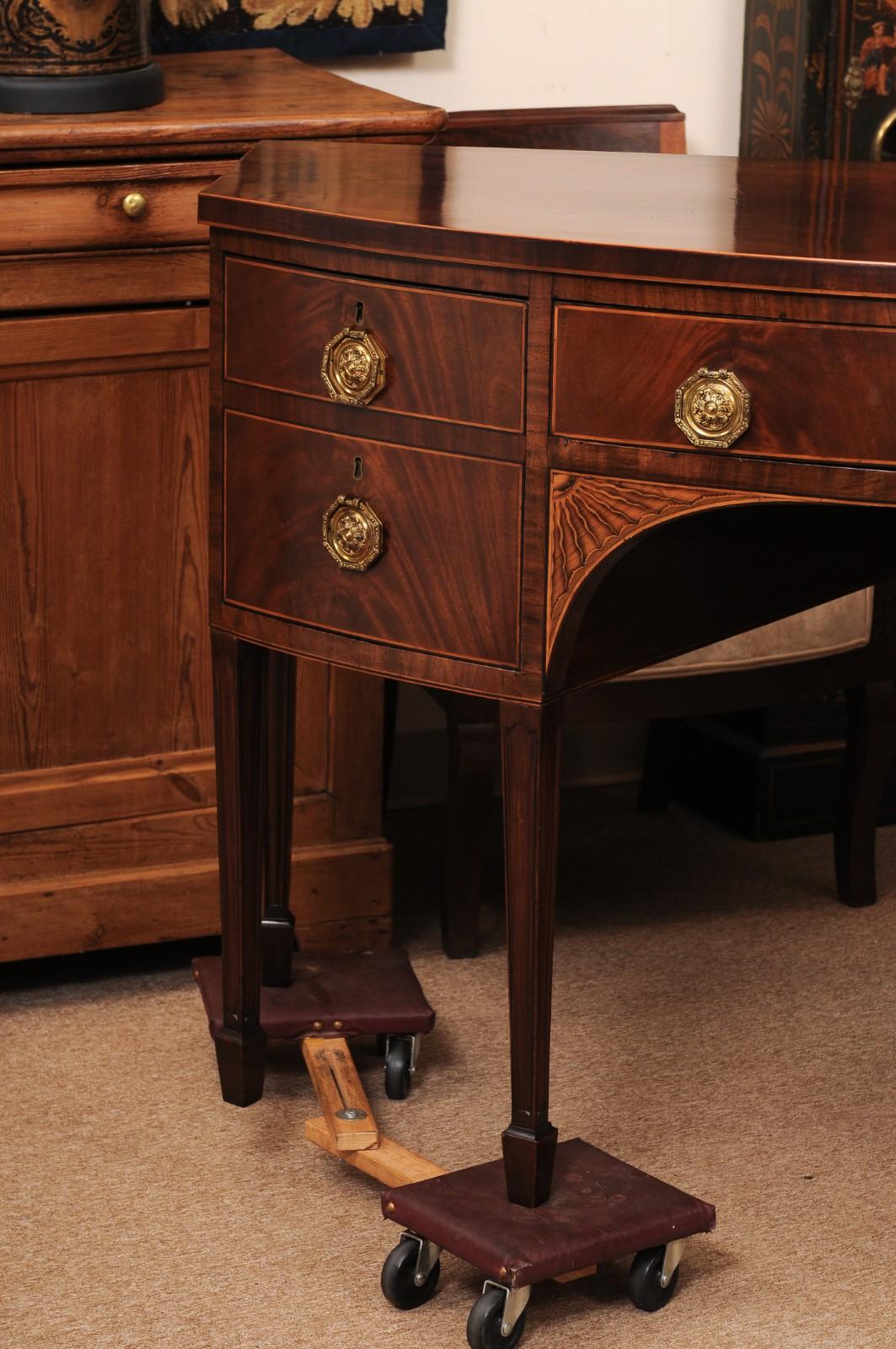 English 19th Century Demilune Mahogany Sideboard For Sale 10