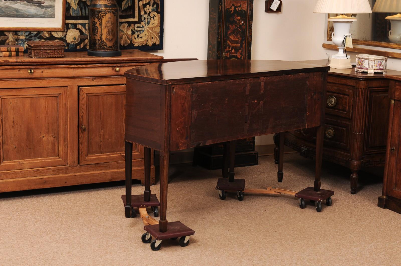 English 19th Century Demilune Mahogany Sideboard For Sale 6