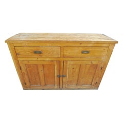 English 19th Century Dresser with Two Doors, Two Drawers and One Shelf