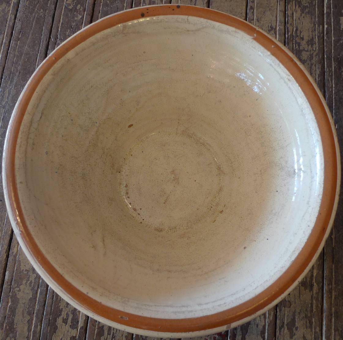 English 19th century earthenware Pancheon bowl.