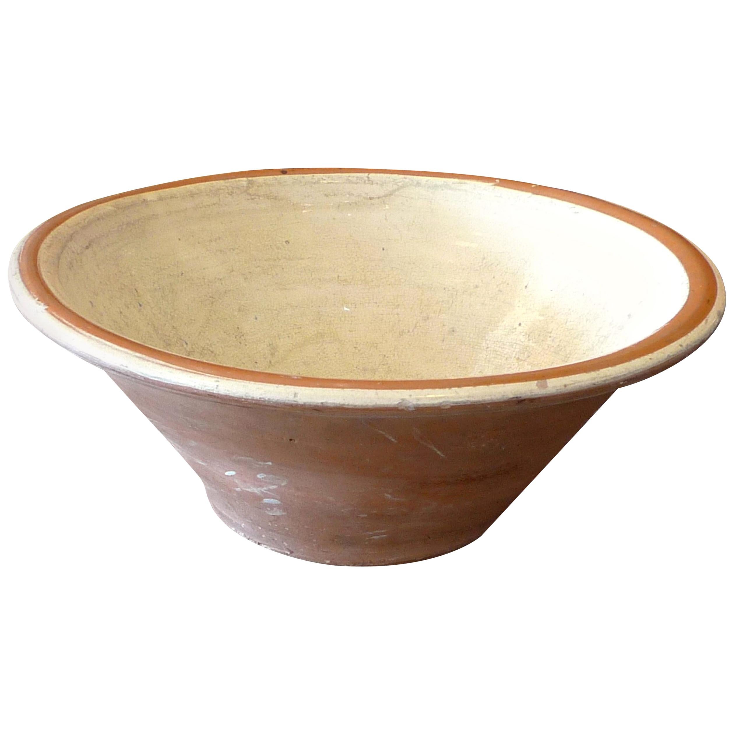 English 19th Century Earthenware Pancheon Bowl