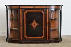 English 19th Century Ebonized Inlay Credenza
