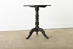 English 19th Century Ebonized Tilt-top Tea Table