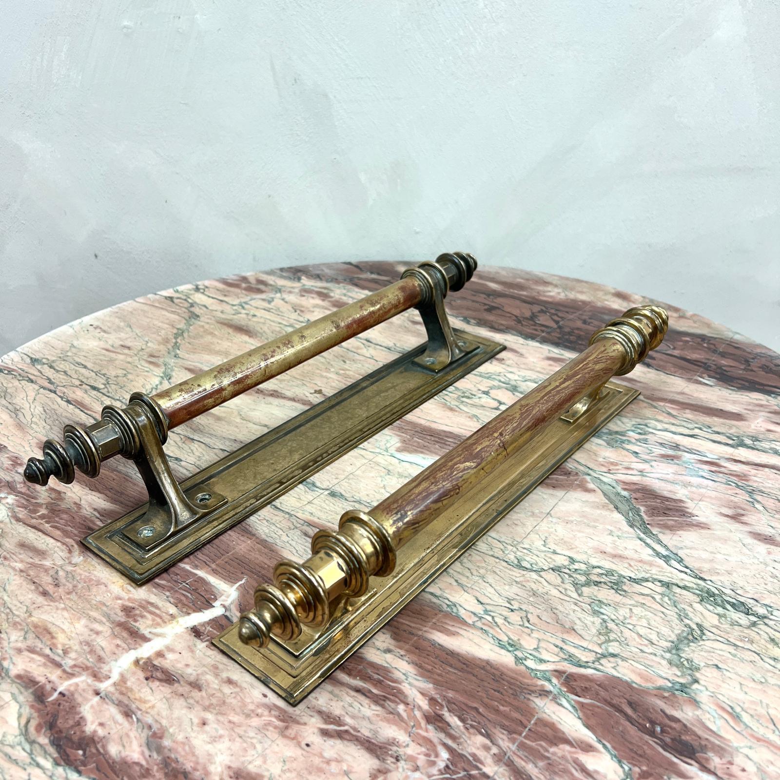English 19th Century Exceptionally Large Bronze Door Handles 6