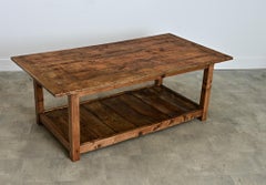 English 19th Century Farmhouse Table in Coffee Table Height