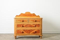 English 19th Century Faux Bois Painted Chest