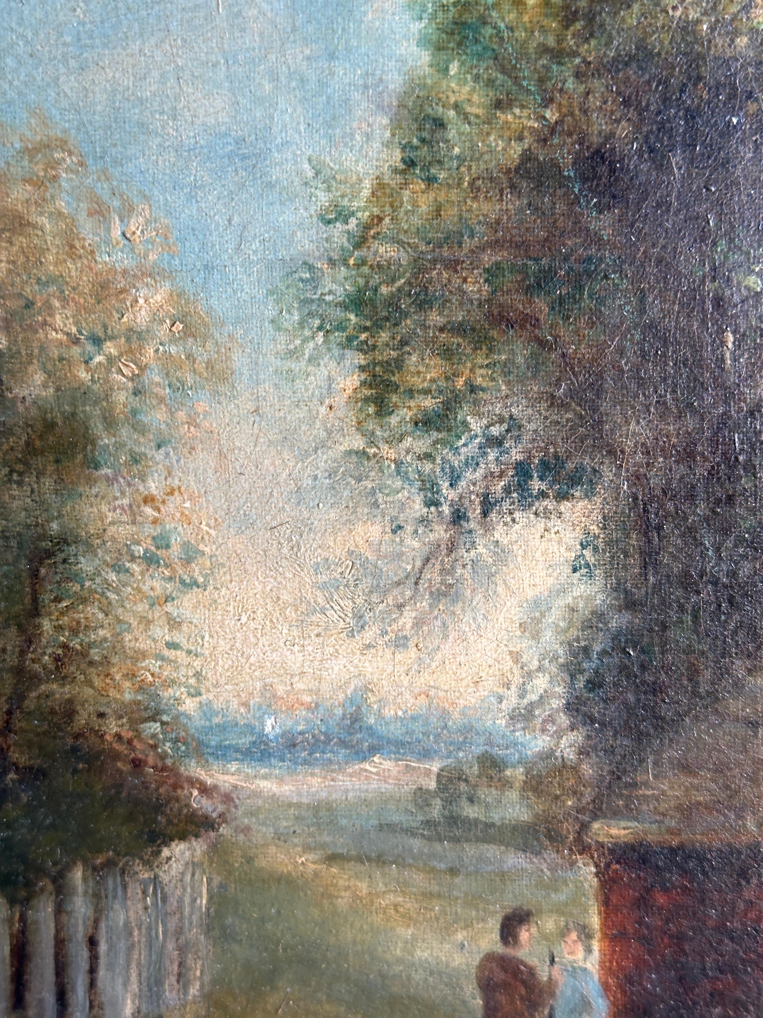 Paesaggio folkloristico inglese del XIX secolo con cottage in vendita 1