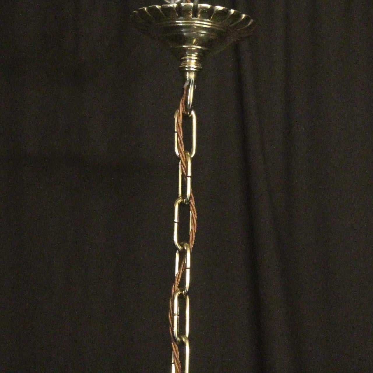 English 19th Century Four Light Convex Antique Hall Lantern 5