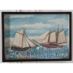 English 19th Century Framed Nautical Diorama