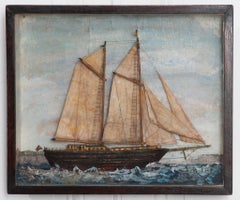 English 19th Century Framed Nautical Diorama