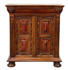English 19th Century Frieze Cabinet w/Tortoiseshell Panels