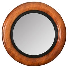 Espejo inglés del siglo XIX de madera de frutal y ébano
