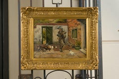 English 19th Century Genre Painting by Charles Hunt Jr, Entitled The Intruder