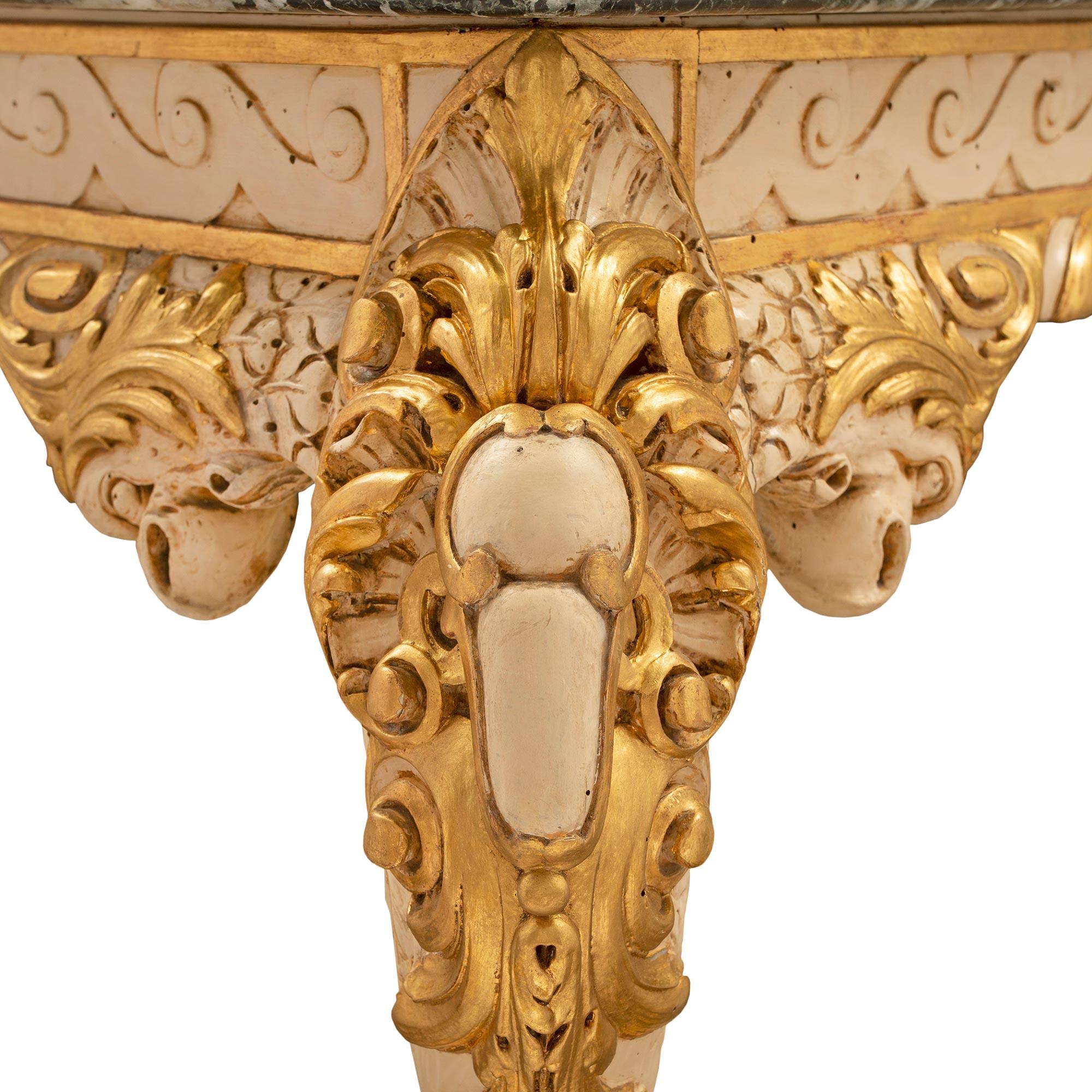 English 19th Century George II St. Giltwood and Marble Center Table For Sale 3