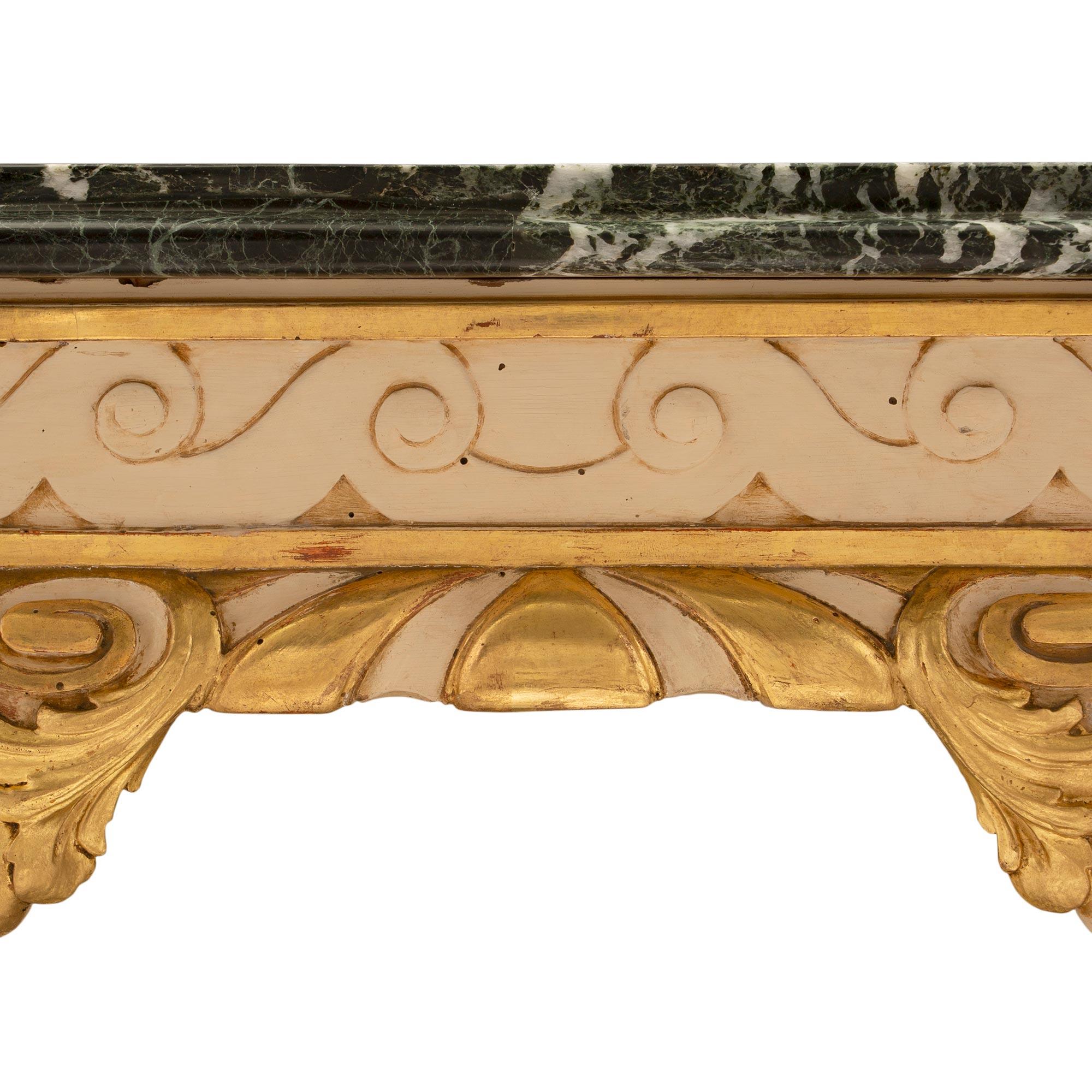 English 19th Century George II St. Giltwood and Marble Center Table For Sale 5