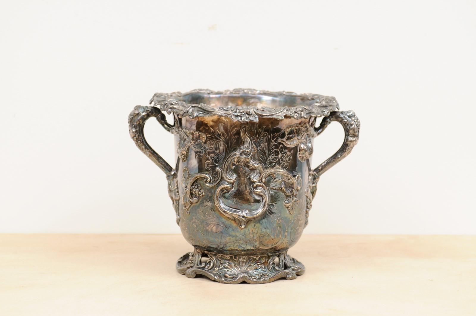 English 19th Century George III Sheffield Silver on Copper Champagne Bucket For Sale 9
