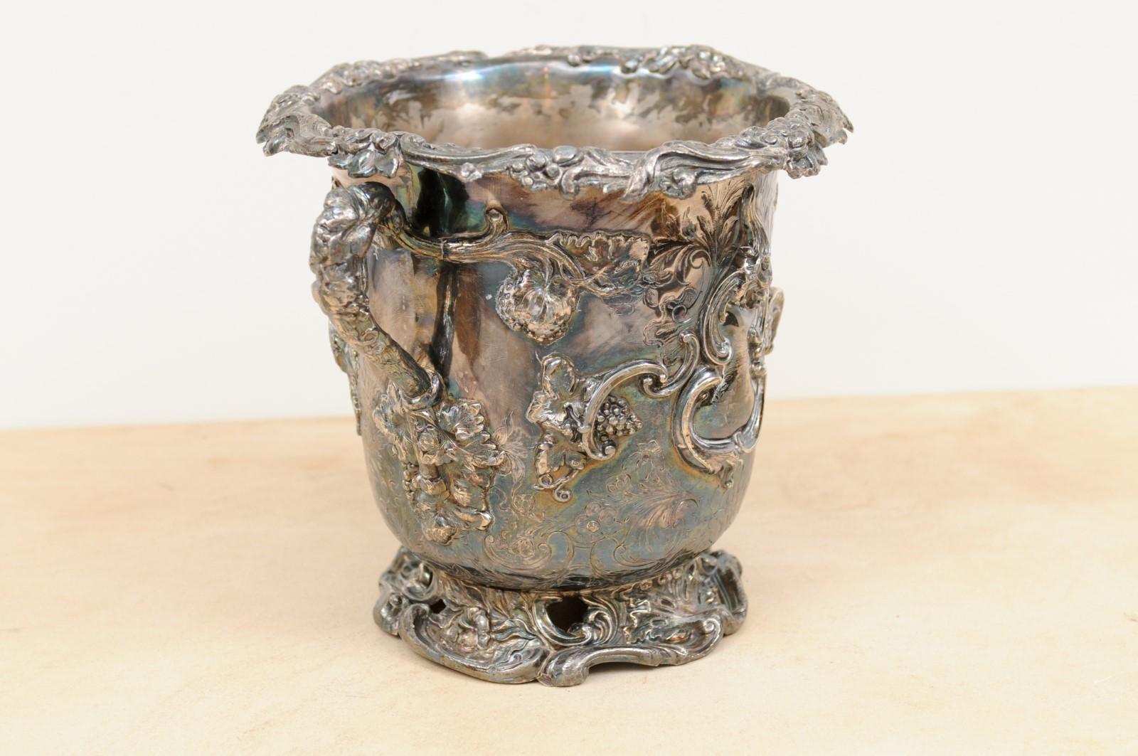 English 19th Century George III Sheffield Silver on Copper Champagne Bucket For Sale 2