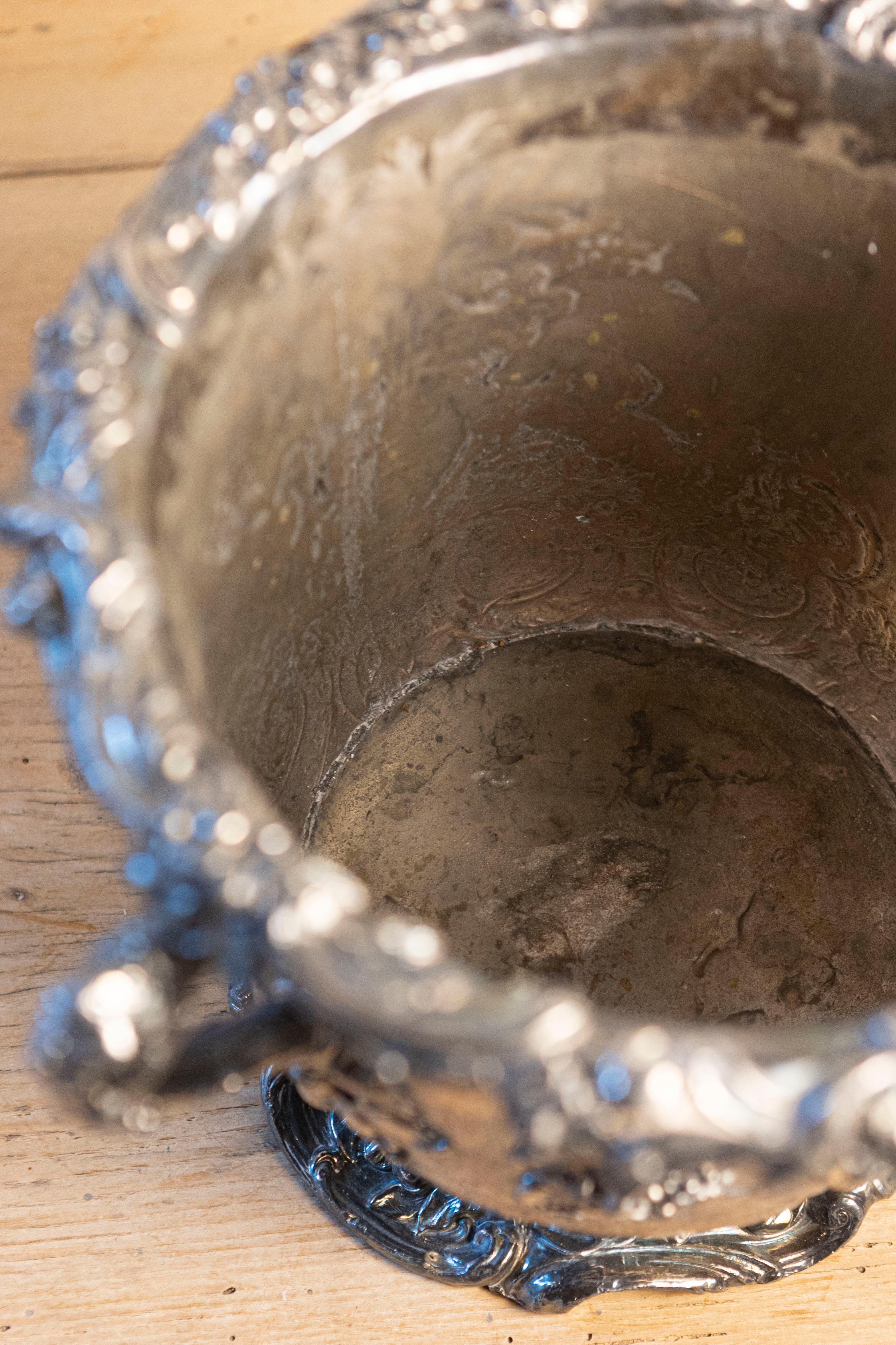 Secchio da champagne in argento e rame di Giorgio III Sheffield del XIX secolo in vendita 2
