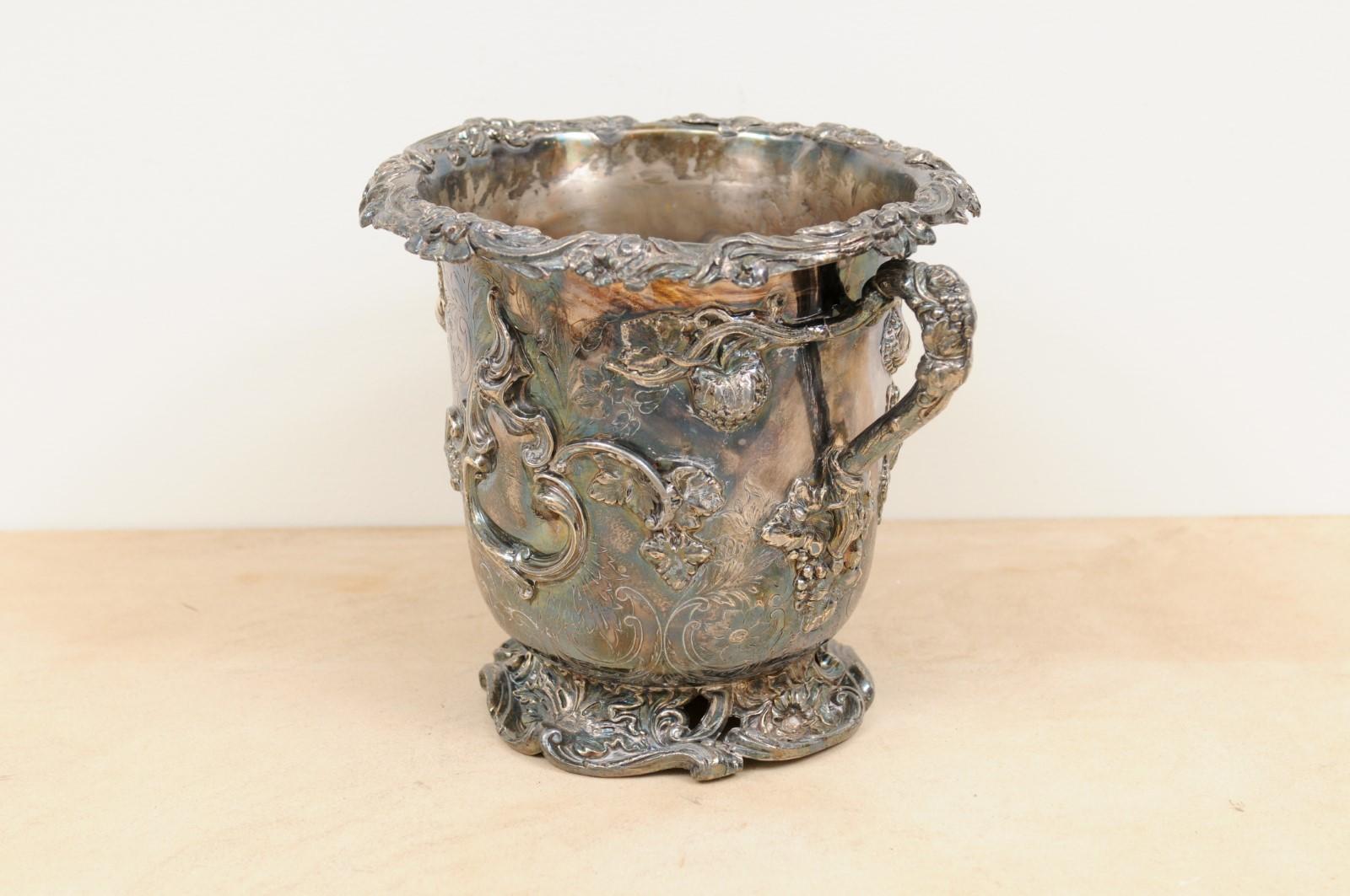 English 19th Century George III Sheffield Silver on Copper Champagne Bucket For Sale 5