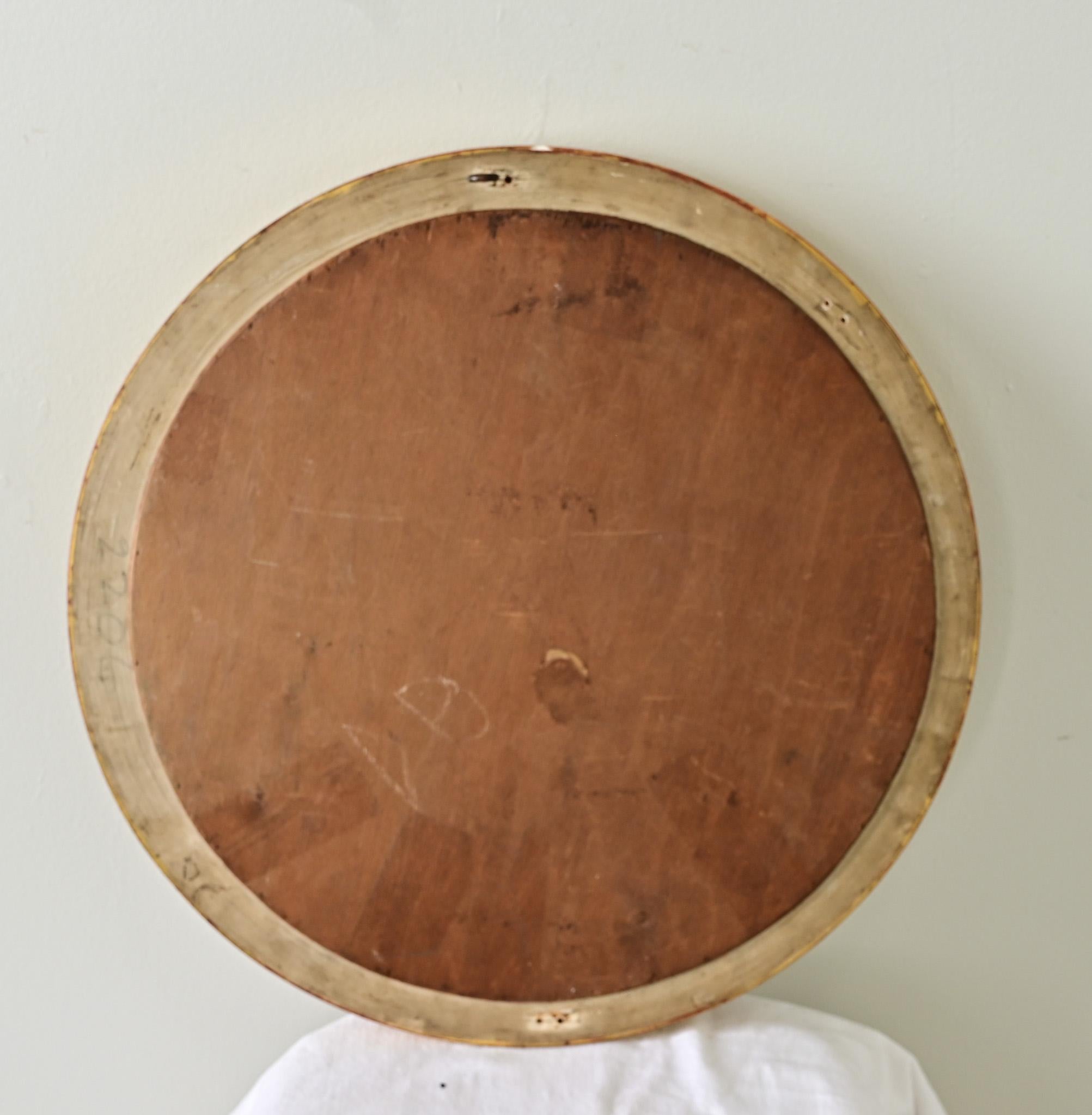 English 19th Century Gilt Convex Mirror For Sale 3