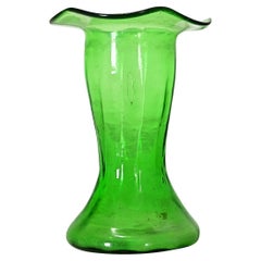 Antique English 19th Century Green Hyacinth Vase