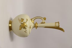 English 19th Century Hand Painted Royal Worcester Porcelain Jug Dated 1888