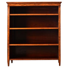 English 19th Century Inlaid Mahogany Bookcase
