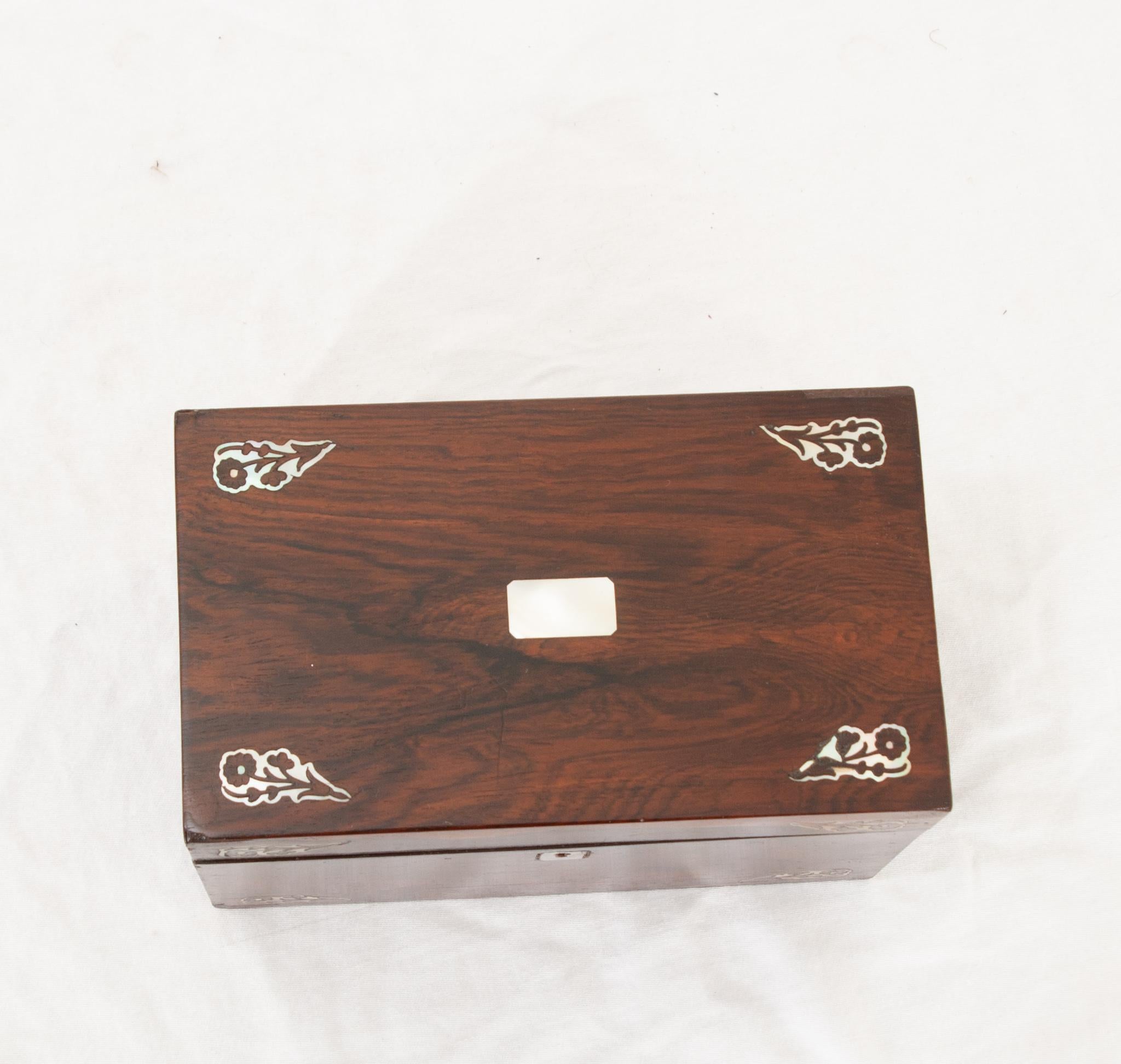 Victorian English 19th Century Inlay Box For Sale