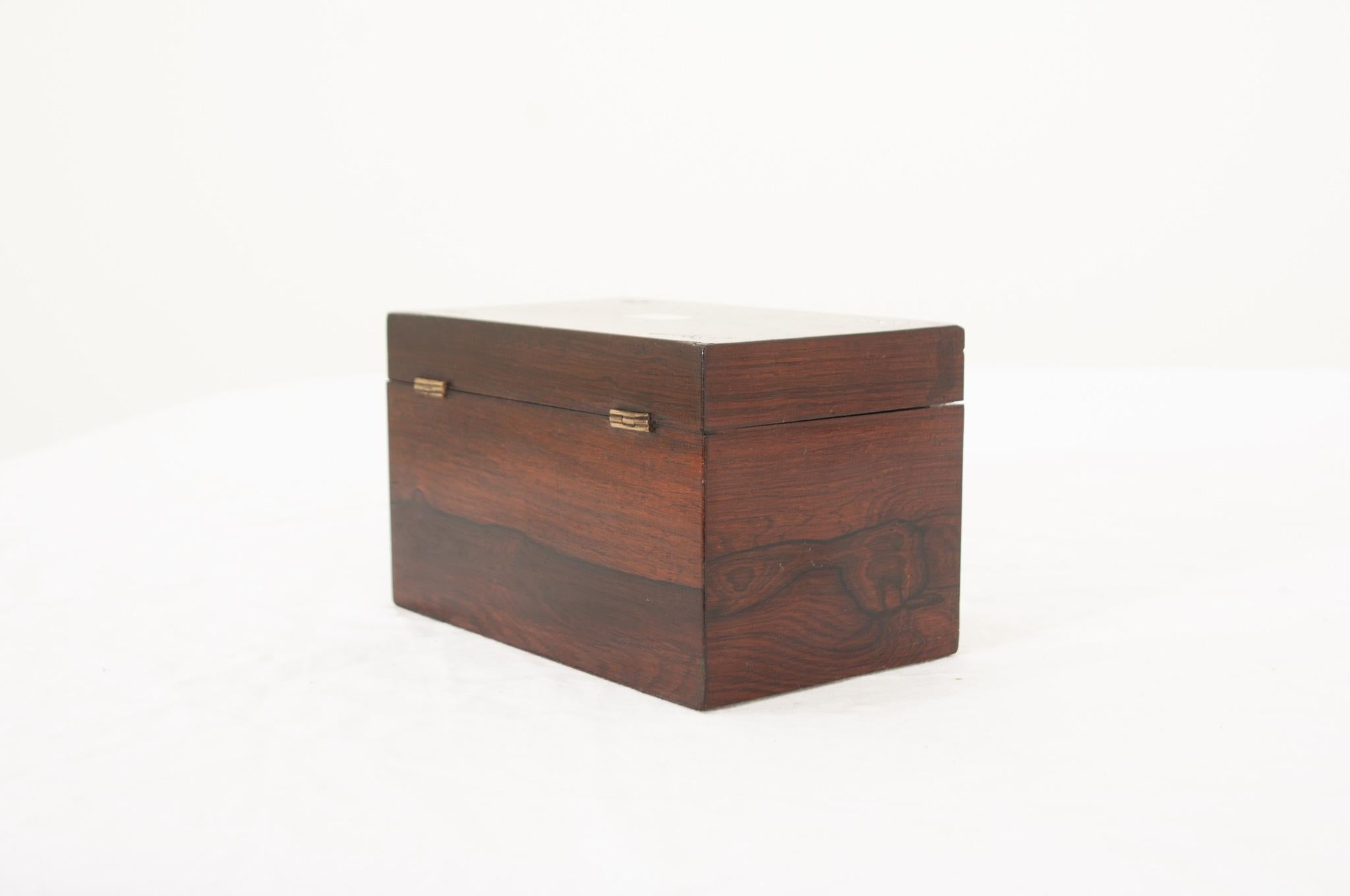 Wood English 19th Century Inlay Box For Sale