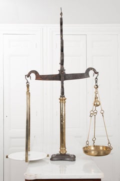 English 19th Century Iron and Brass Weighing Machine