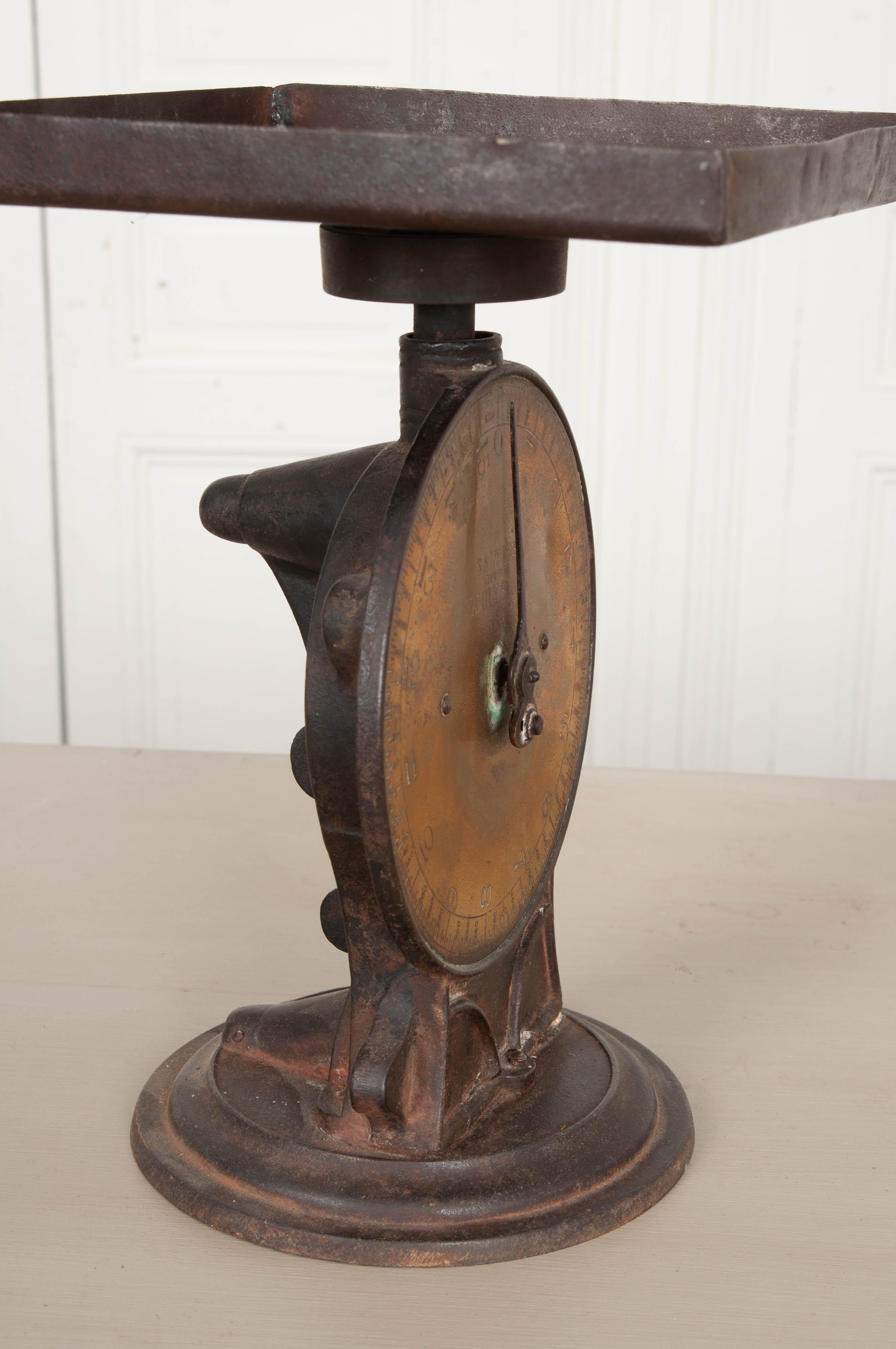 English 19th Century Iron and Brass Culinary Scale 3