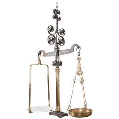 English 19th Century Iron and Brass Weighing Machine