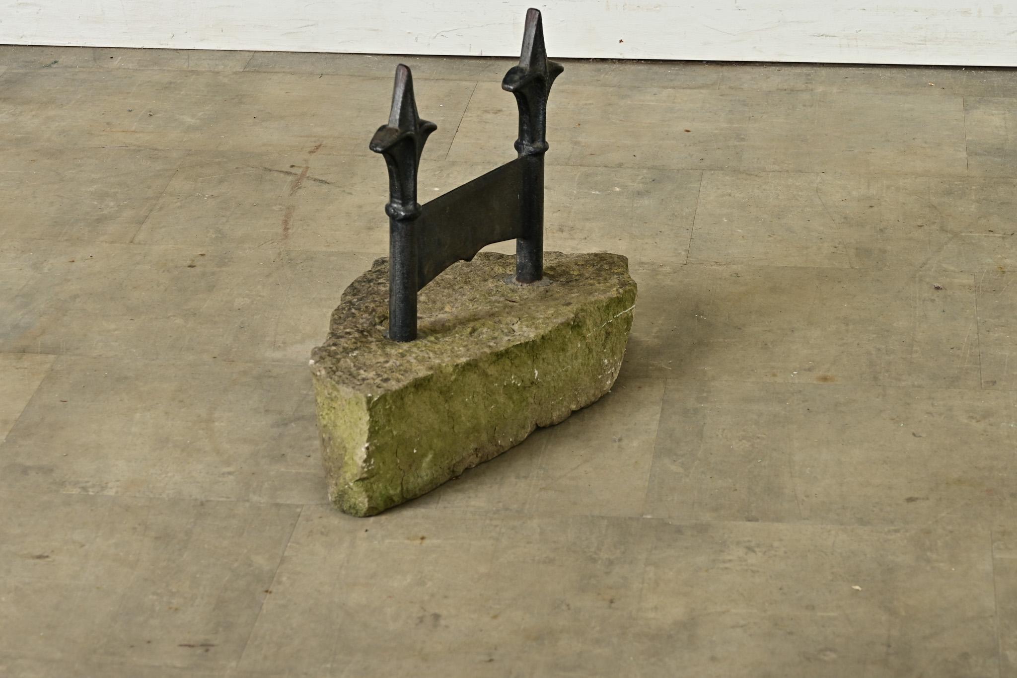 Cast English 19th Century Iron Boot Scraper For Sale