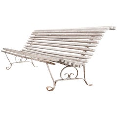 Used English 19th Century Iron & Wood Garden Bench